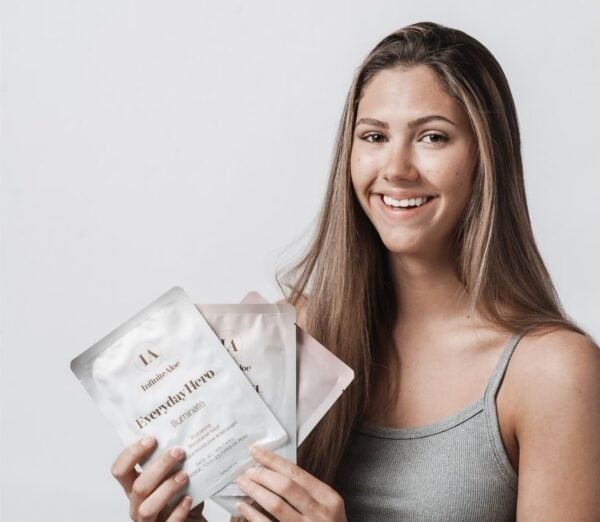 Woman with Biocellulose Masks